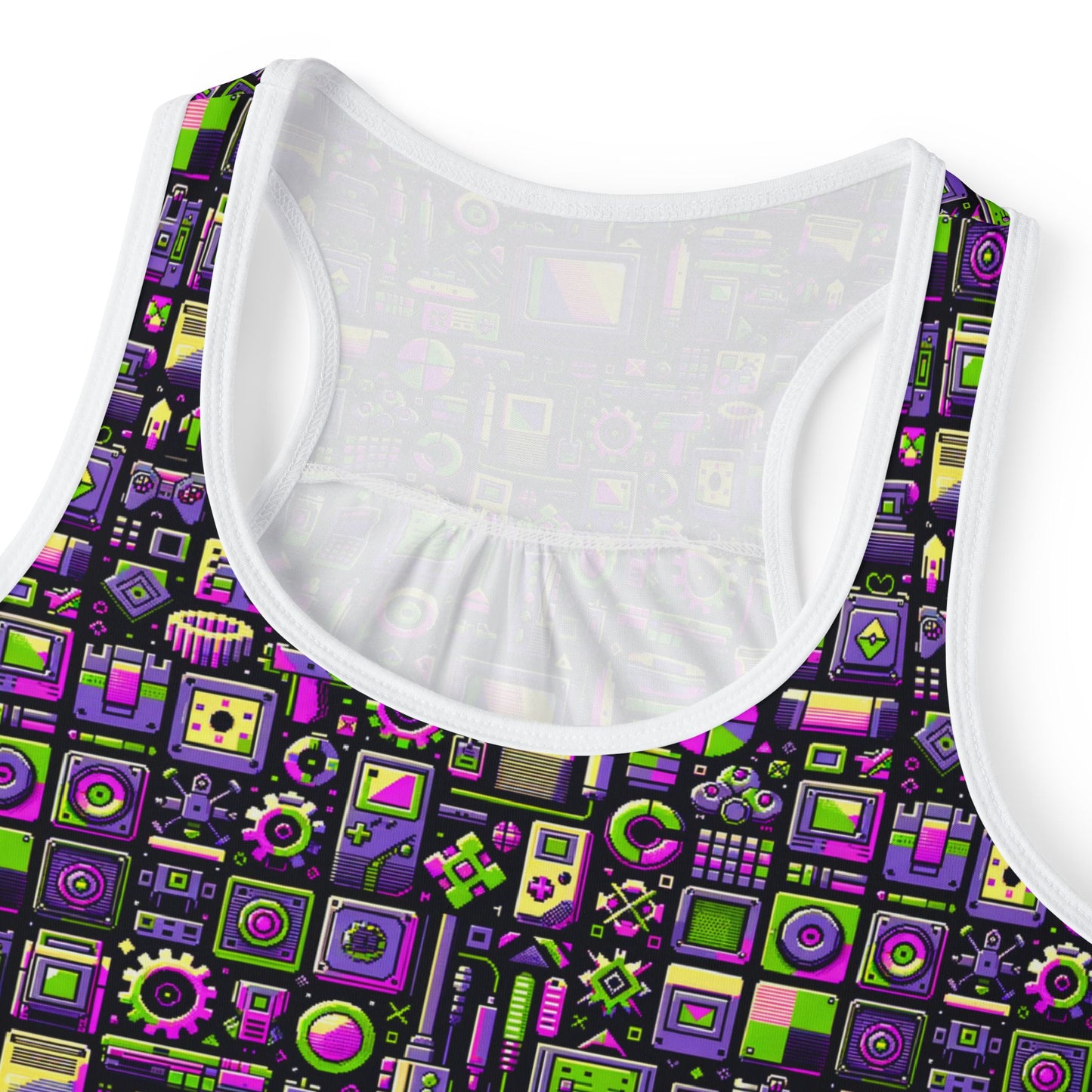 Digital Nostalgia Remix Modern Vintage Fusion Women's Tank Top - 8404 Design-67