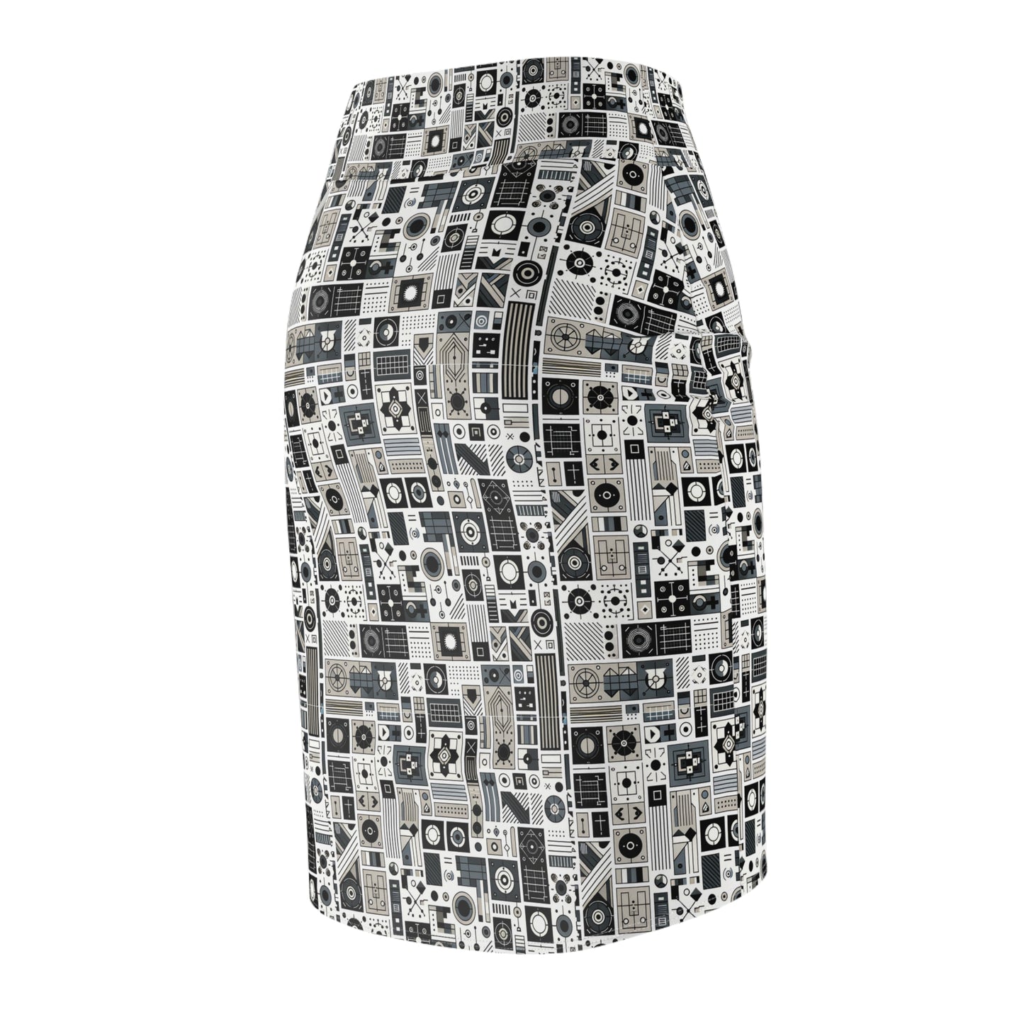 Digital Minimalism Minimalist Tech Women's Pencil Skirt - 8404 Design-45
