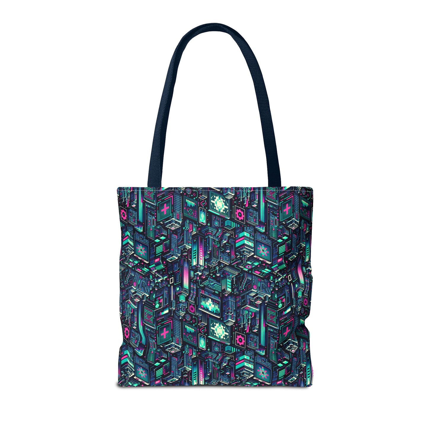 Digital Rebellion Tech-Inspired Streetwear Tote Bag - 8404 Design-58