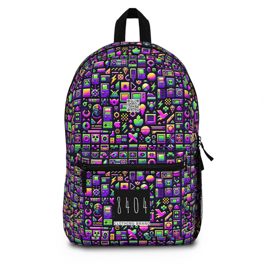 Digital Nostalgia Remix Modern Vintage Fusion Backpack - 8404 Design-49