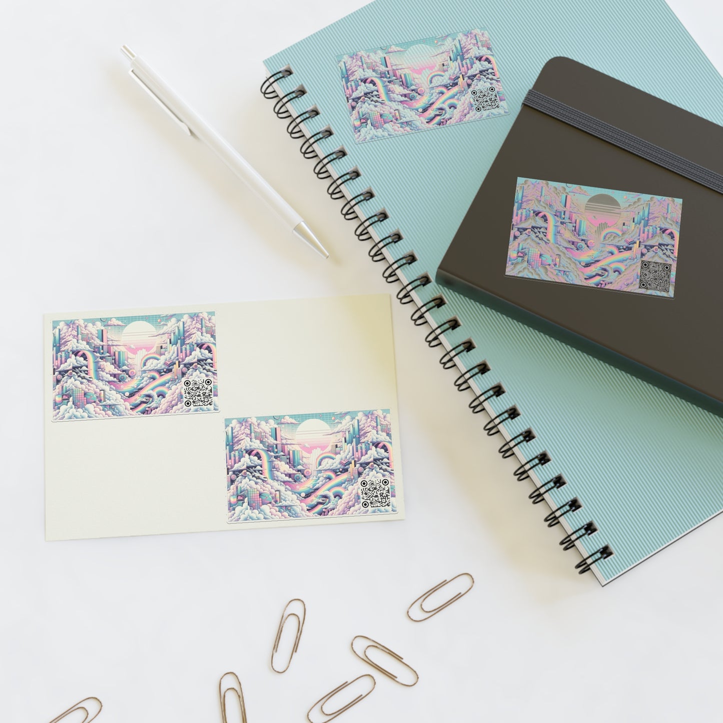 Digital Dreamland Whimsical and Nostalgic Streetwear With a Digital Twist Sticker Sheets - 8404 Design-59