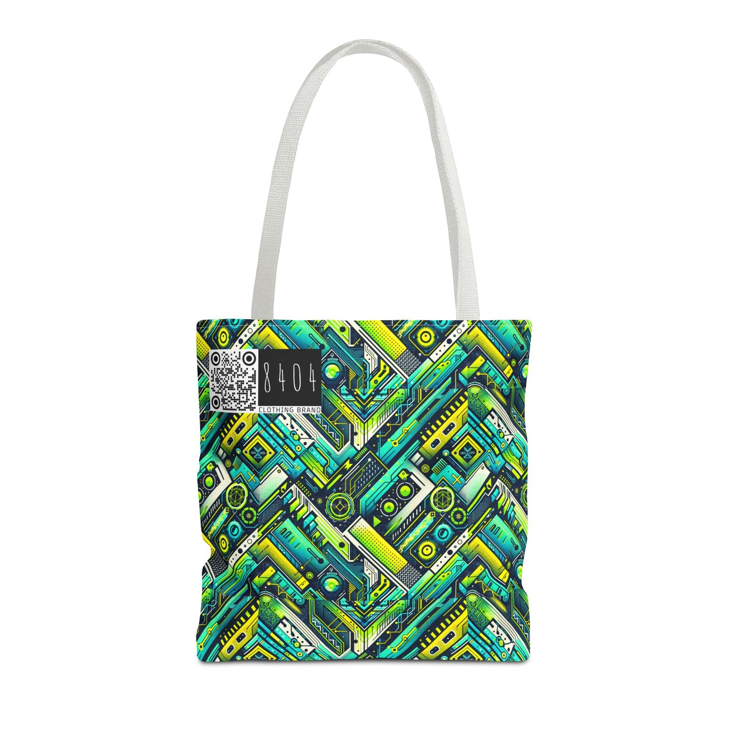 Tech-Infused Neon Tech-Forward Streetwear Tote Bag - 8404 Design-52