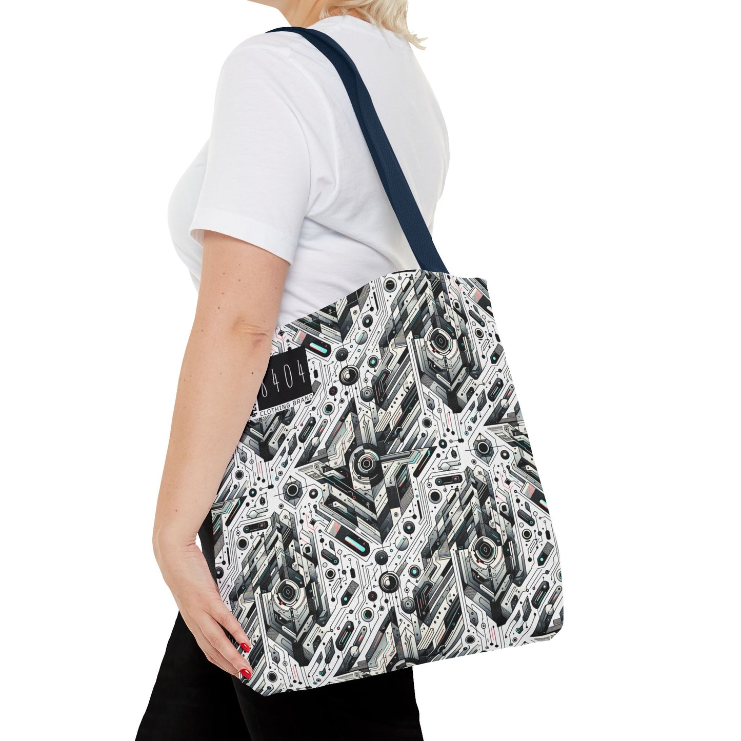 Tech-Infused Streetwear Tech-Forward Minimalism Tote Bag - 8404 Design-51