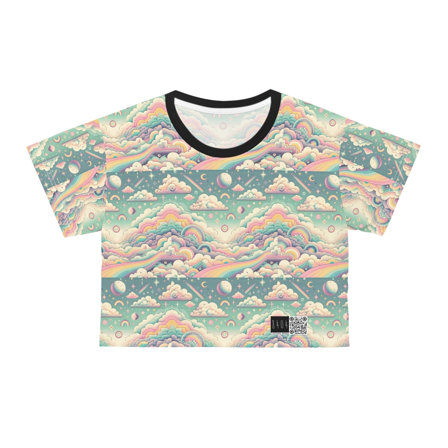 Digital Dreamland Whimsical and Nostalgic Streetwear With a Digital Twist Crop Tee - 8404 Design-65