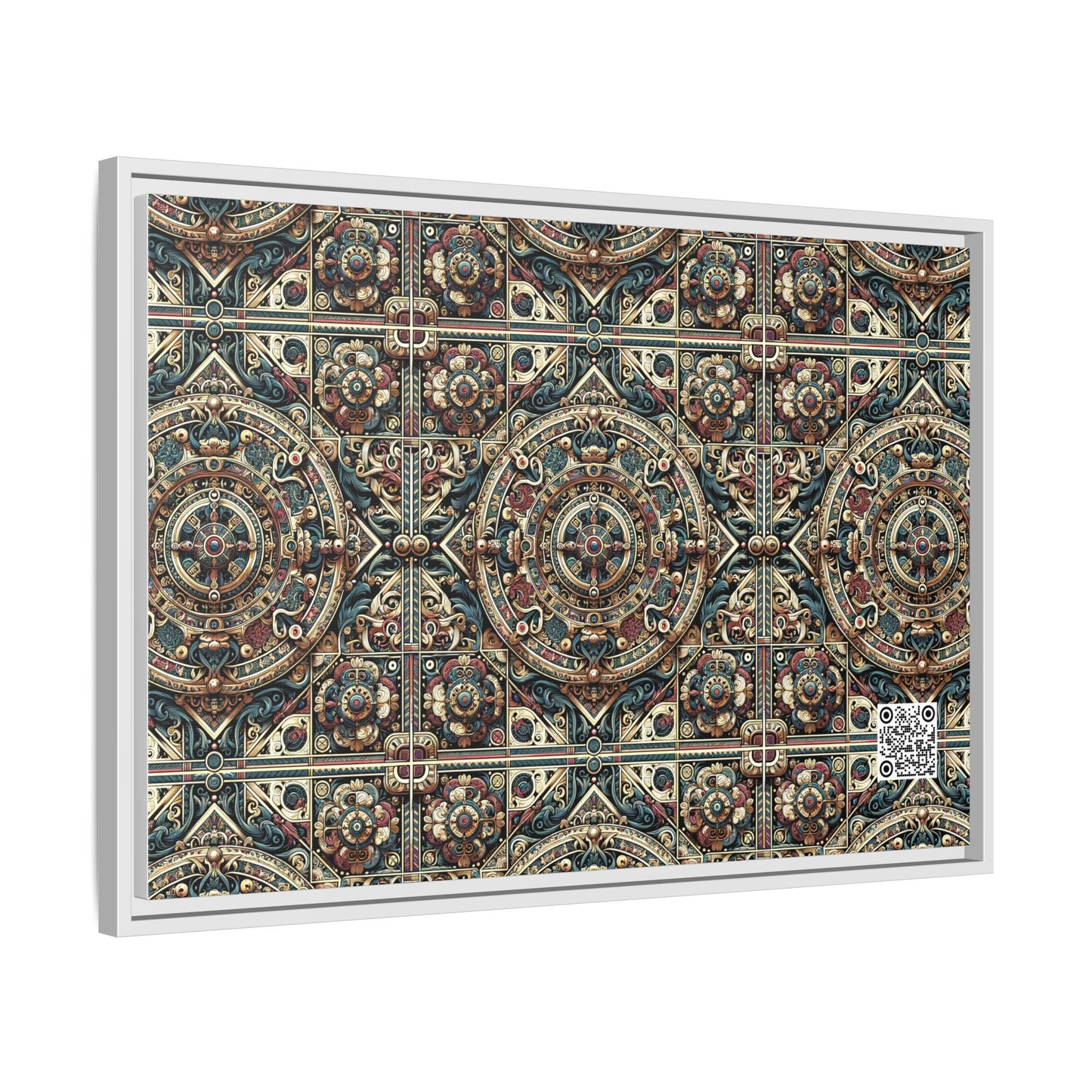 Urban Renaissance Historical Fusion With Street Edge Matte Canvas, Framed (multi-Color) - 8404 Design-57 A