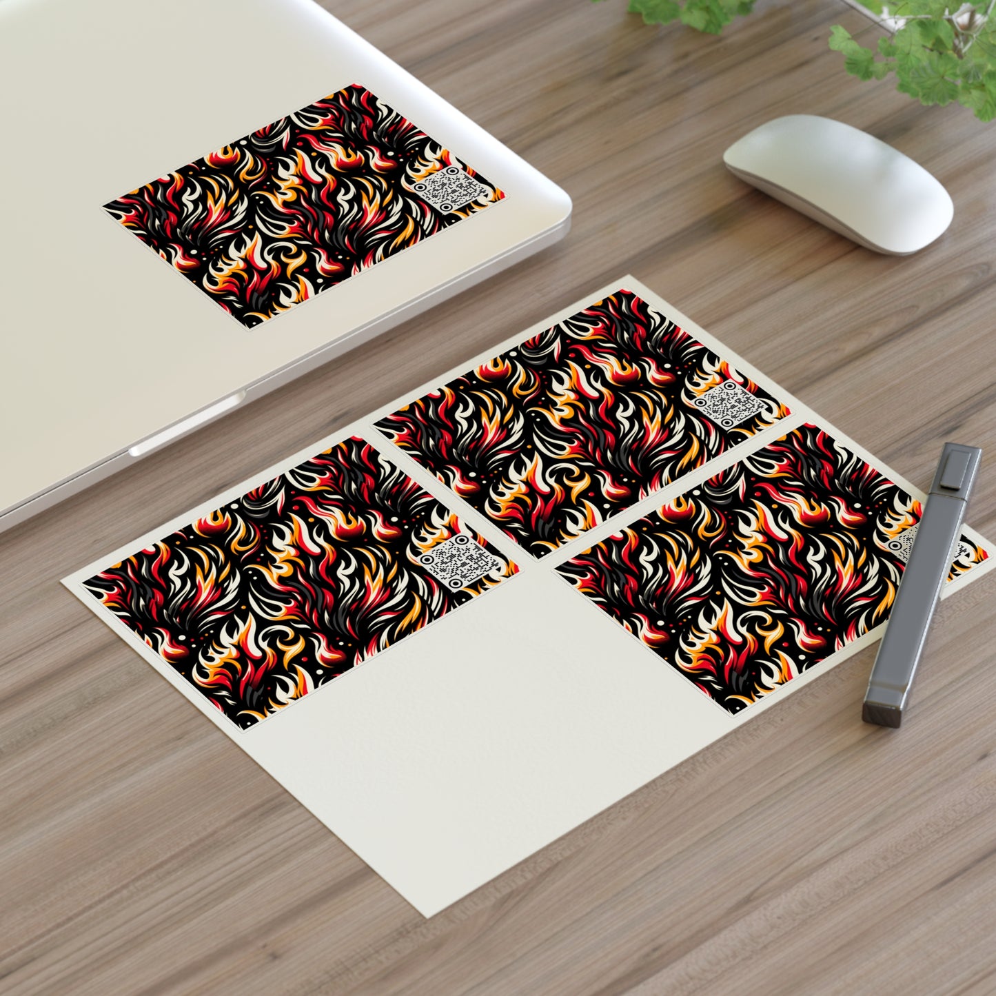 Fire & Flames Bold Streetwear Statement Sticker Sheets - 8404 Design-60