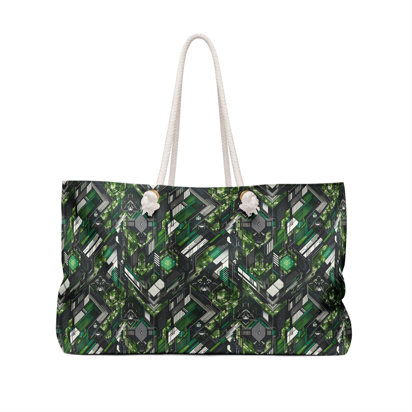 Tech Camo Fusion Tech-Forward Streetwear With a Futuristic Edge Weekender Bag - 8404 Design-58