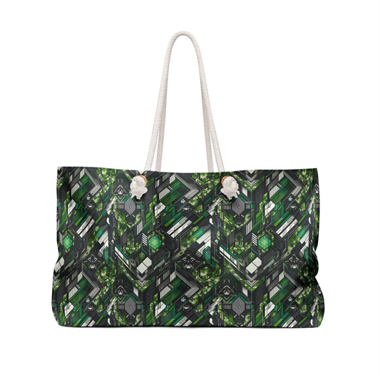 Tech Camo Fusion Tech-Forward Streetwear With a Futuristic Edge Weekender Bag - 8404 Design-58