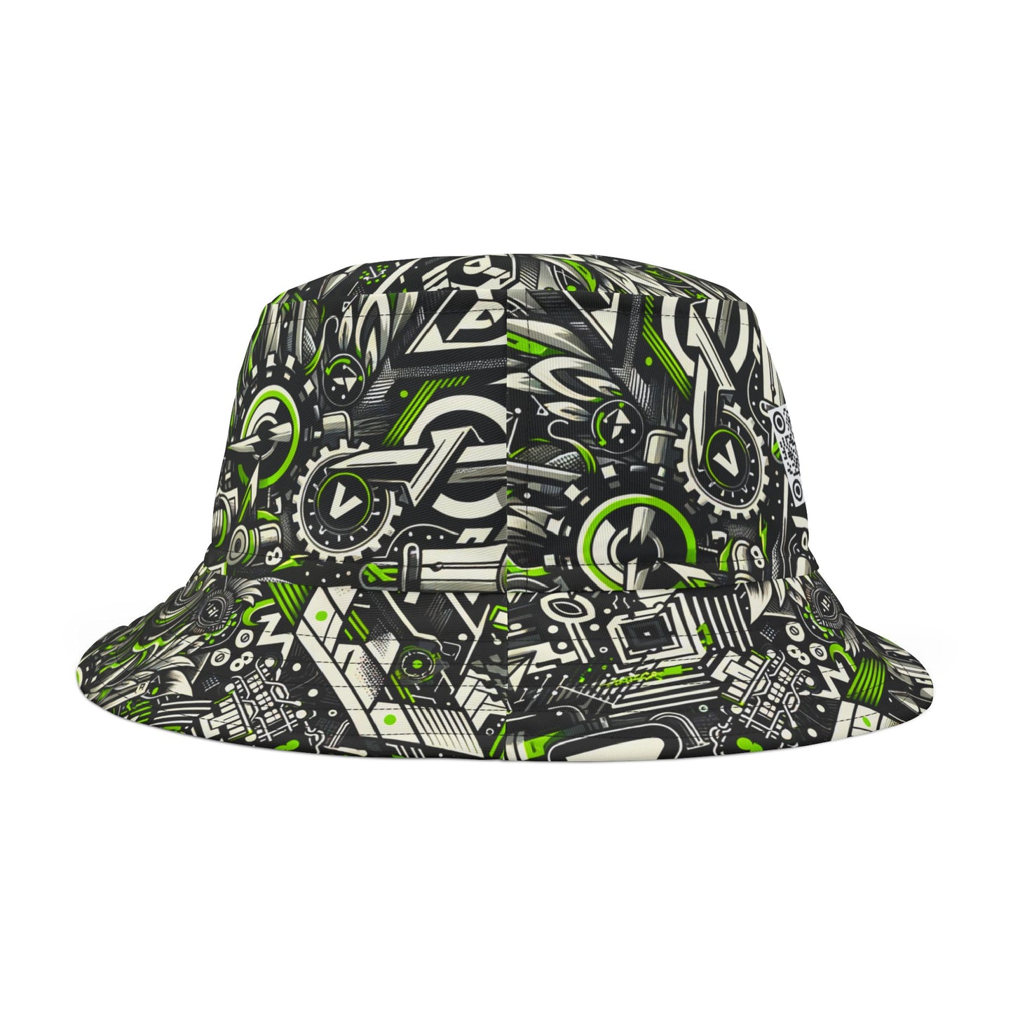 Graffiti Tech Fusion Bold Streetwear Fusion Bucket Hat - 8404 Design-59