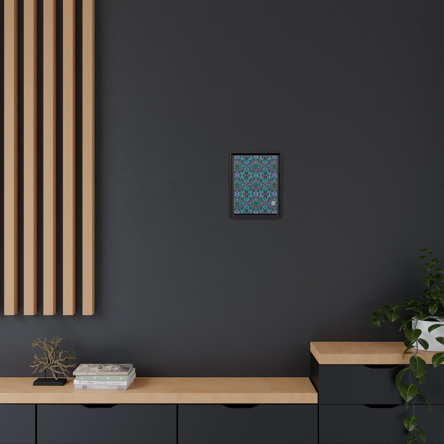 Digital Glitch Vibes Tech-Inspired Streetwear Matte Canvas, Framed (multi-Color) - 8404 Design-71 A