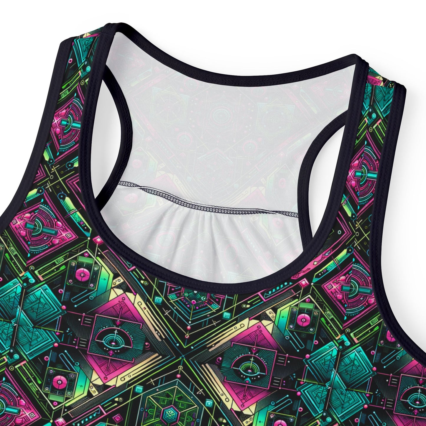Tech-Infused Graphics Tech-Forward Streetwear Women's Tank Top - 8404 Design-45