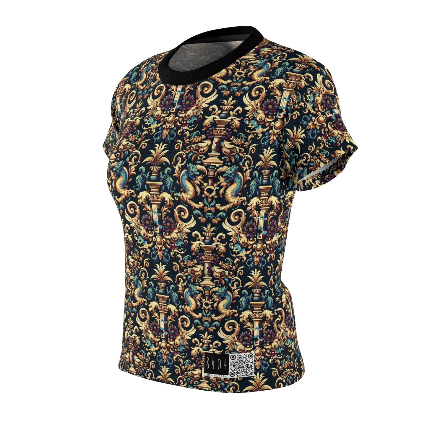 Digital Renaissance Modern Baroque Fusion Women's Cut & Sew Tee - 8404 Design-57