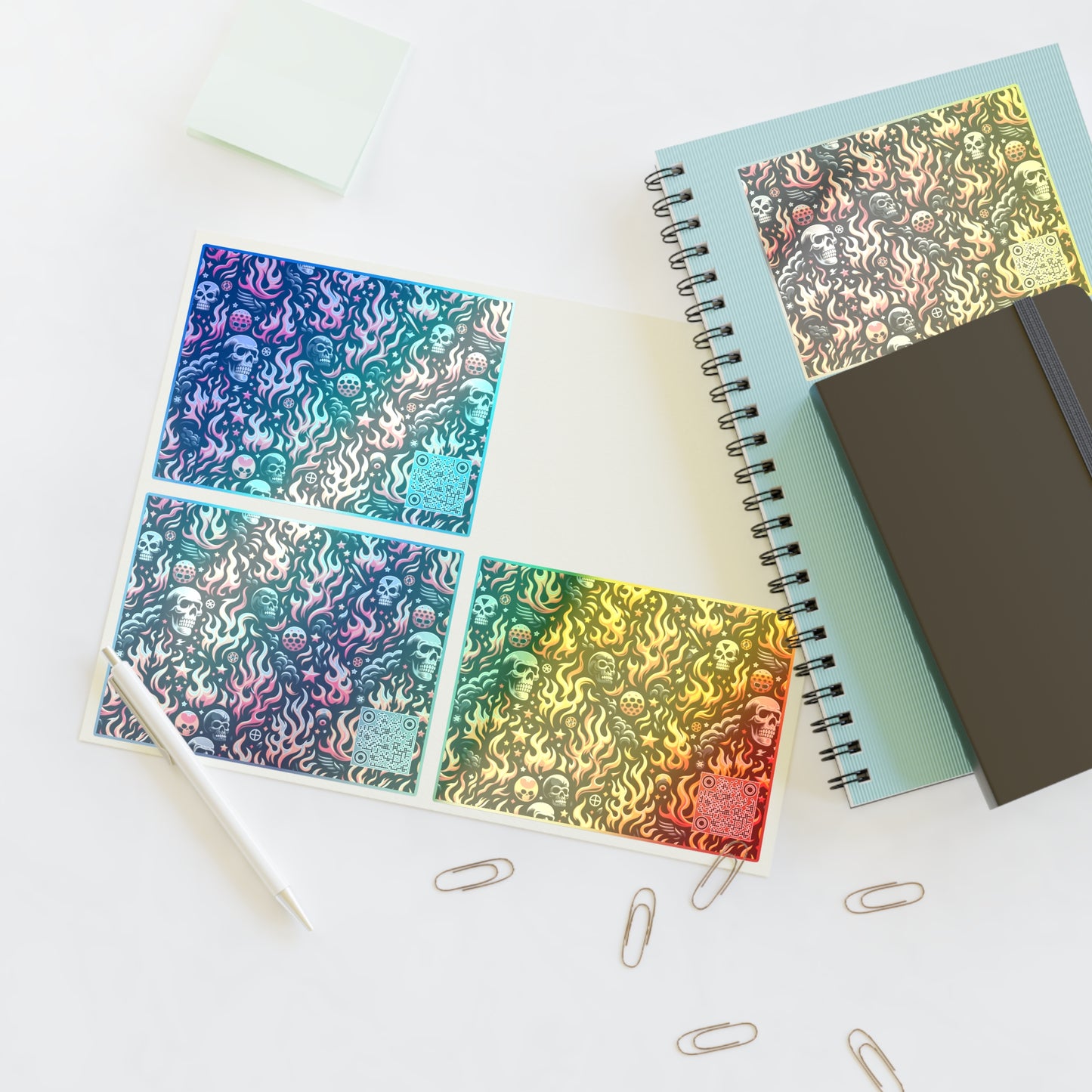 Flame Graphics Maximalist Streetwear Sticker Sheets - 8404 Design-76
