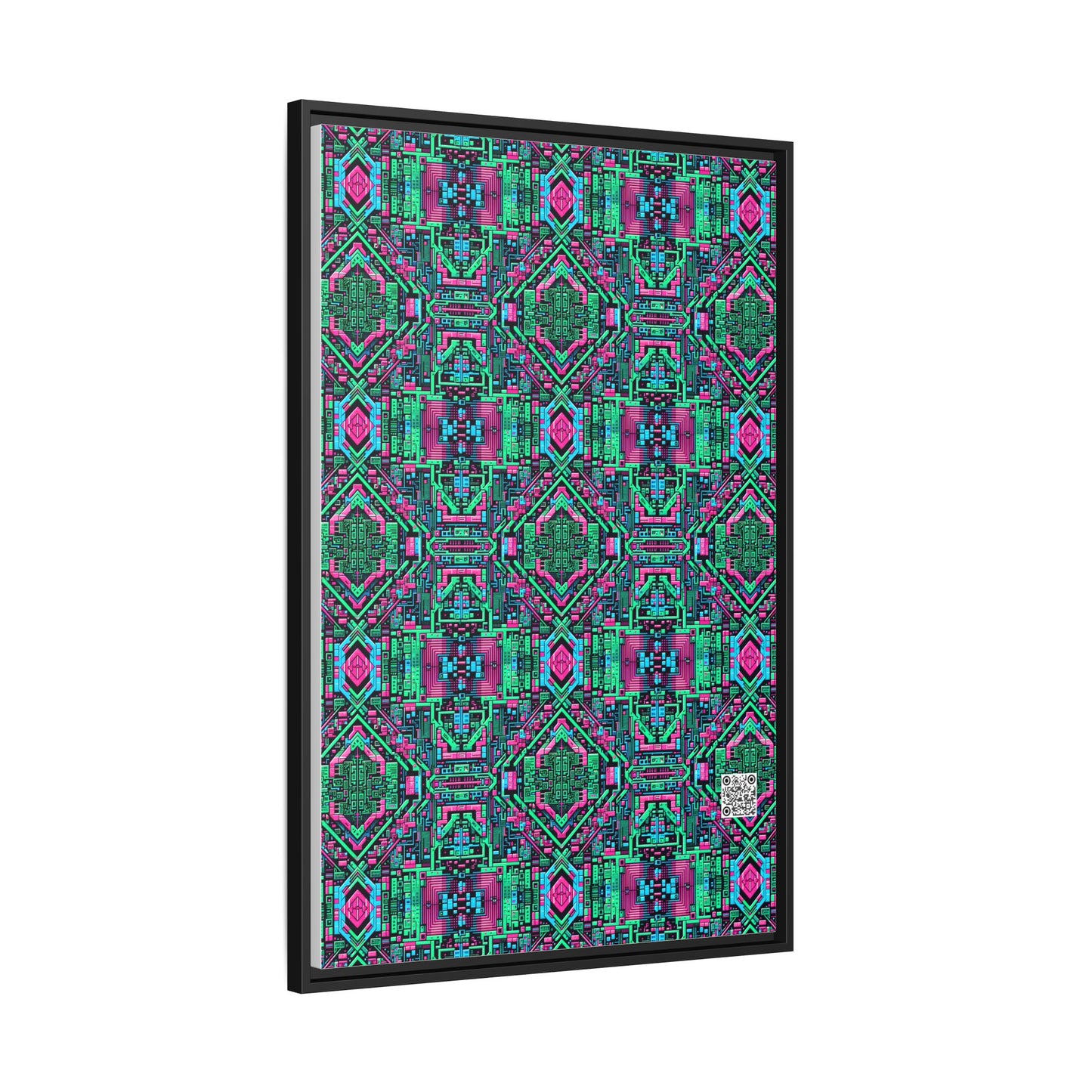 Digital Glitch Vibes Tech-Inspired Streetwear Matte Canvas, Framed (multi-Color) - 8404 Design-71 A