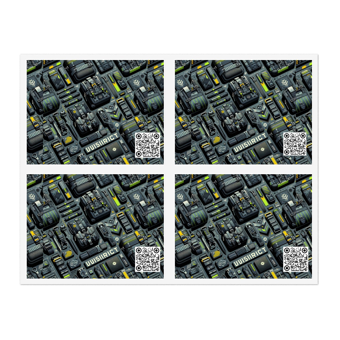 Tech Utility Streetwear Futuristic Tech-Forward Sticker Sheets - 8404 Design-47
