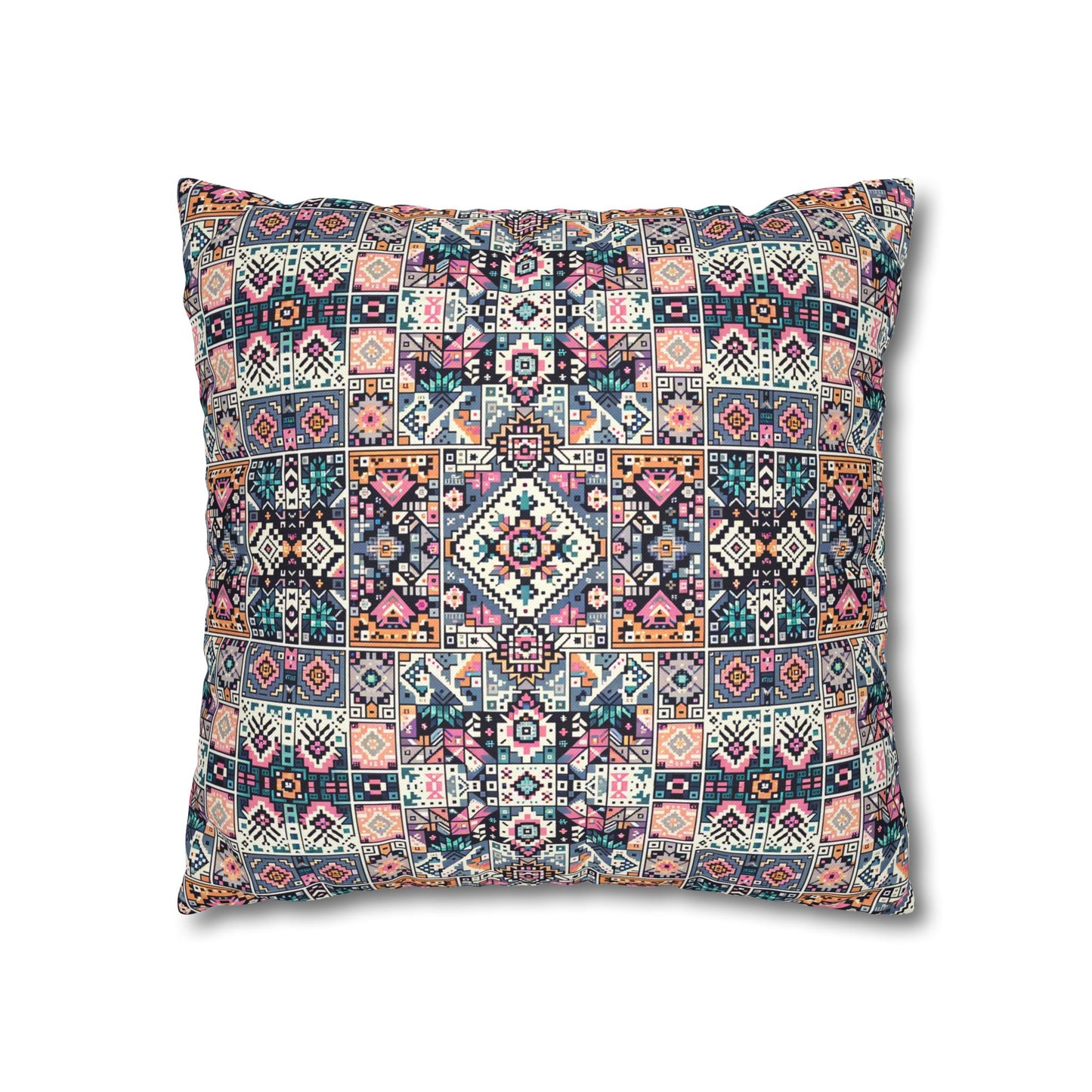 Spun Polyester Square Pillowcase - 8404 Design-02
