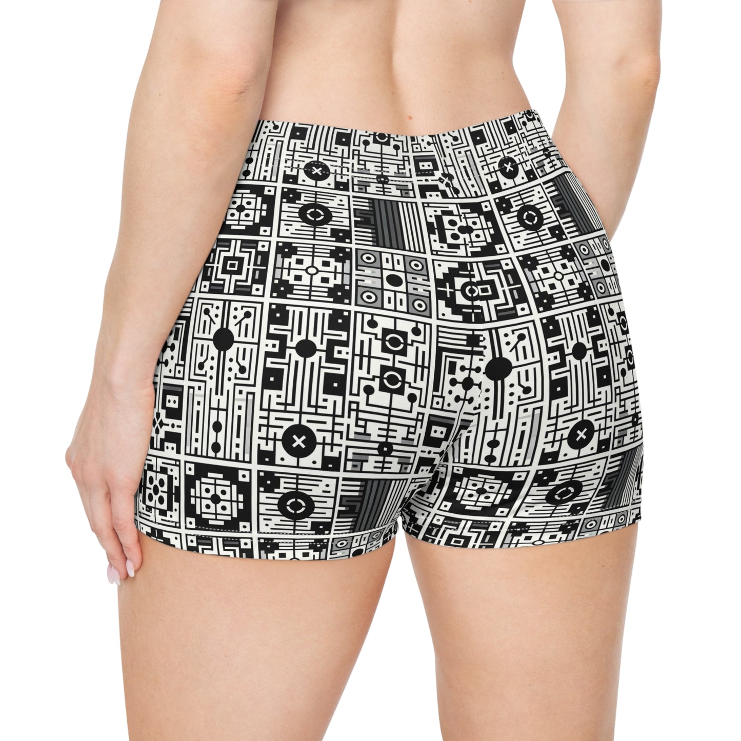 Digital Minimalism Minimalist Tech Women's Shorts - 8404 Design-55