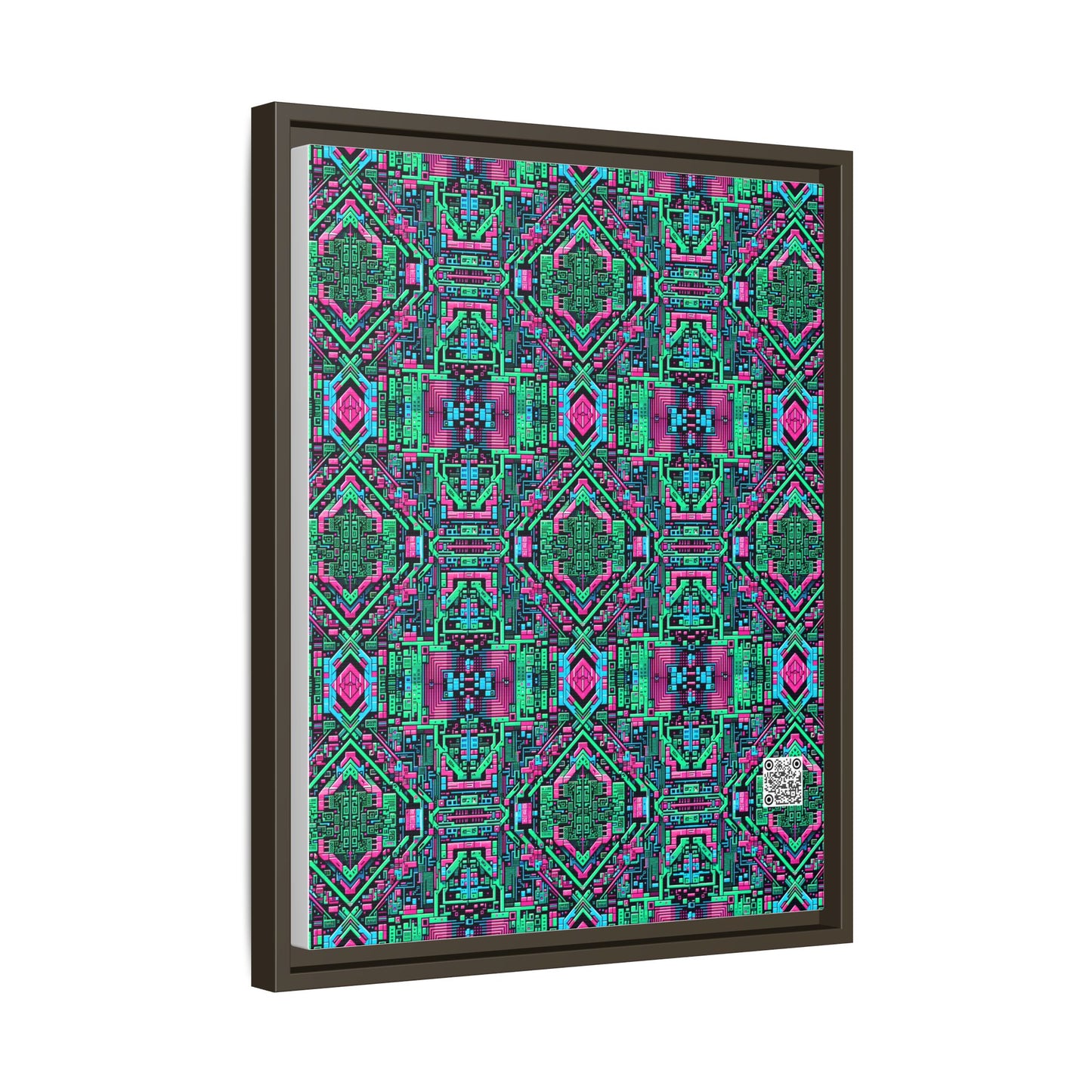 Digital Glitch Vibes Tech-Inspired Streetwear Matte Canvas, Framed (multi-Color) - 8404 Design-71 A