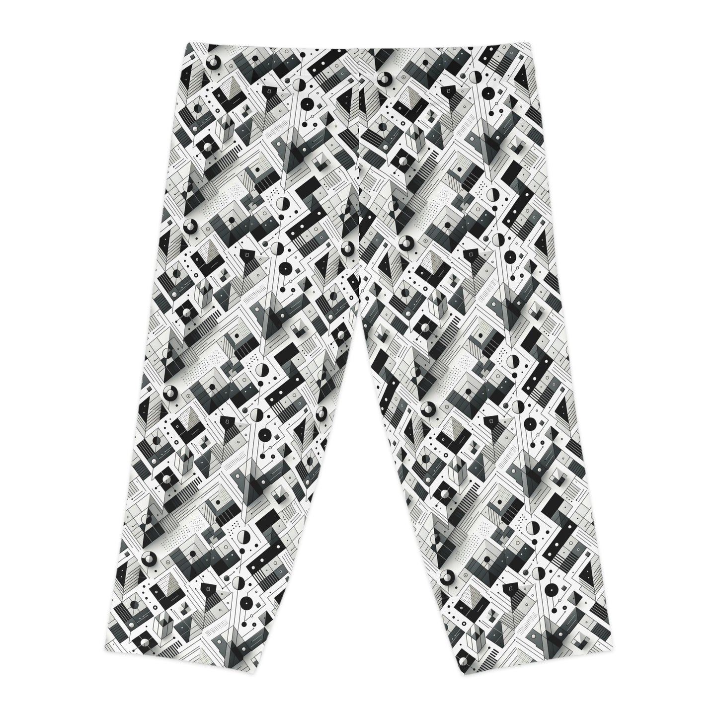 Digital Minimalism Minimalist Tech Women's Capri Leggings - 8404 Design-69