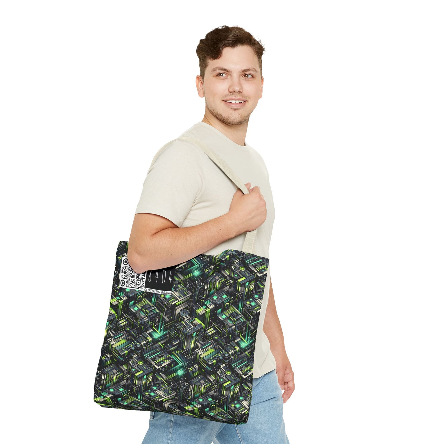 Tech-Infused Graphics Tech-Forward Streetwear Tote Bag - 8404 Design-47
