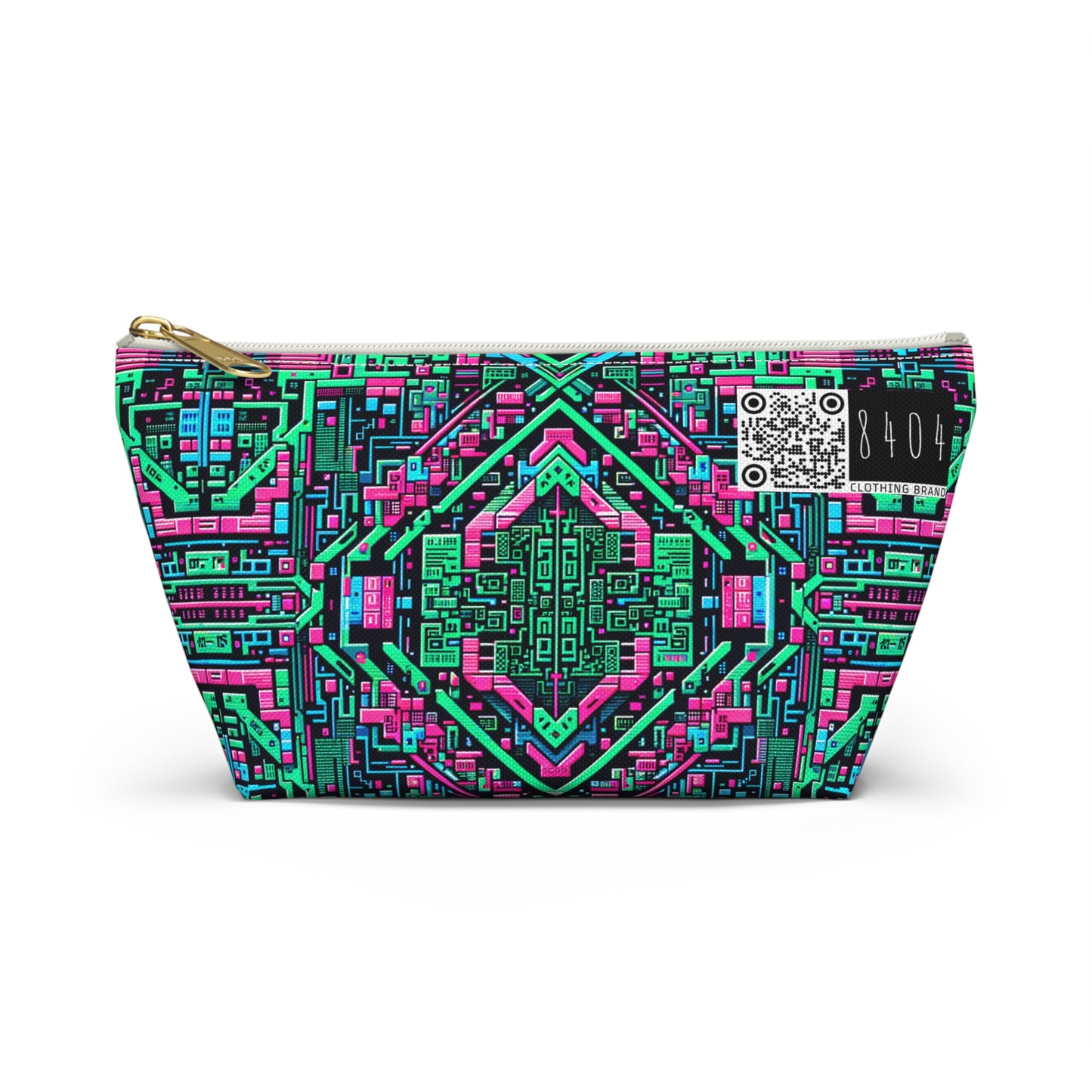 Digital Glitch Vibes Tech-Inspired Streetwear Accessory Pouch W T-Bottom - 8404 Design-71