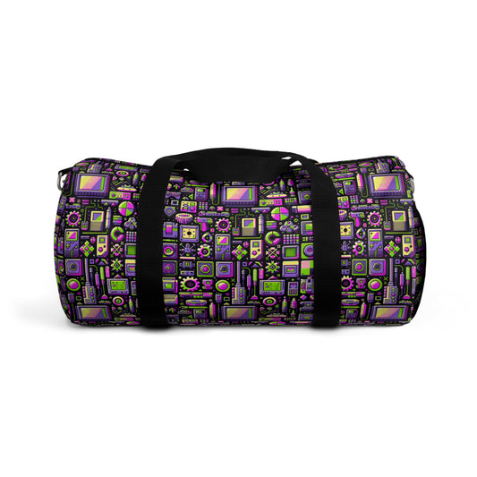 Digital Nostalgia Remix Modern Vintage Fusion Duffel Bag - 8404 Design-67