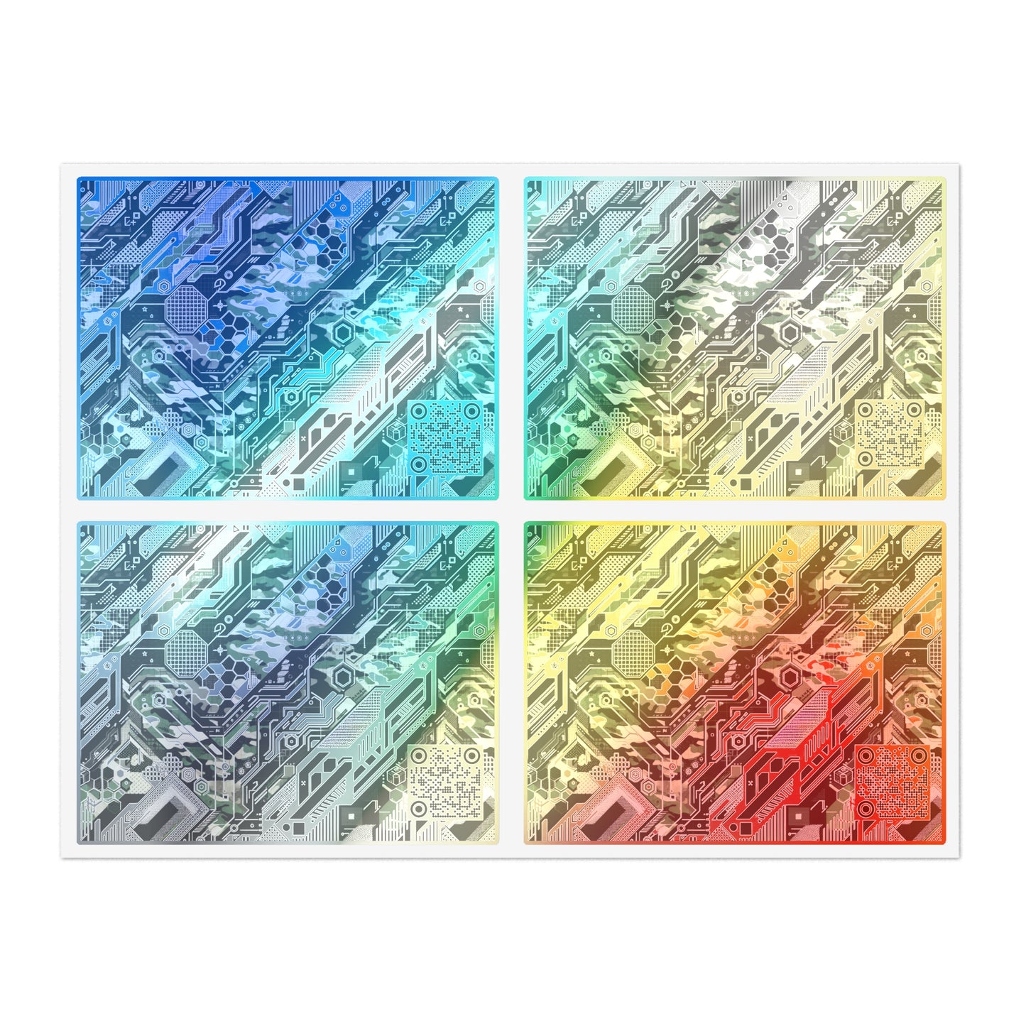 Tech Camo Fusion Tech-Forward Streetwear With a Futuristic Edge Sticker Sheets - 8404 Design-46