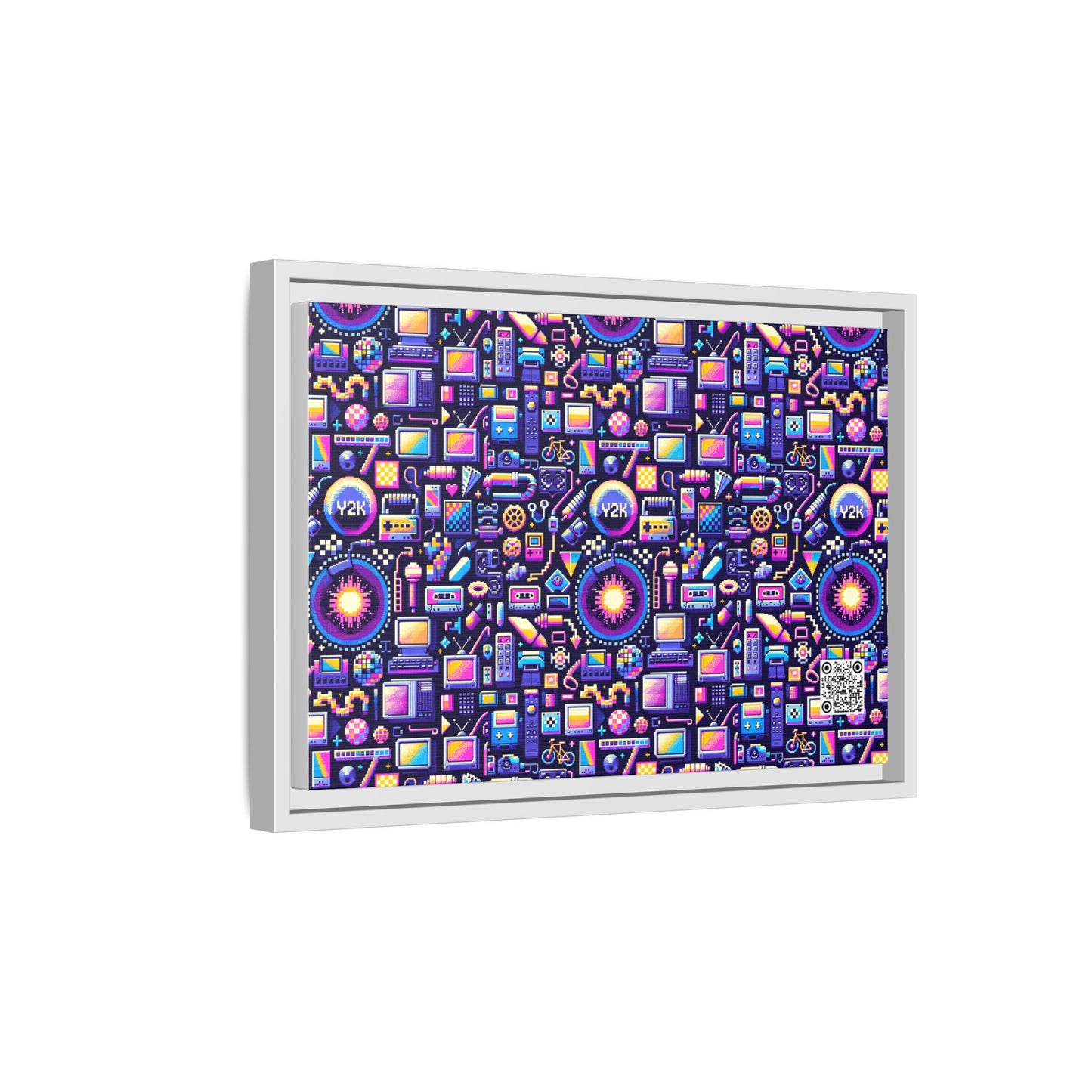 Digital Nostalgia Modern Retro Fusion Matte Canvas, Framed (multi-Color) - 8404 Design-64 B