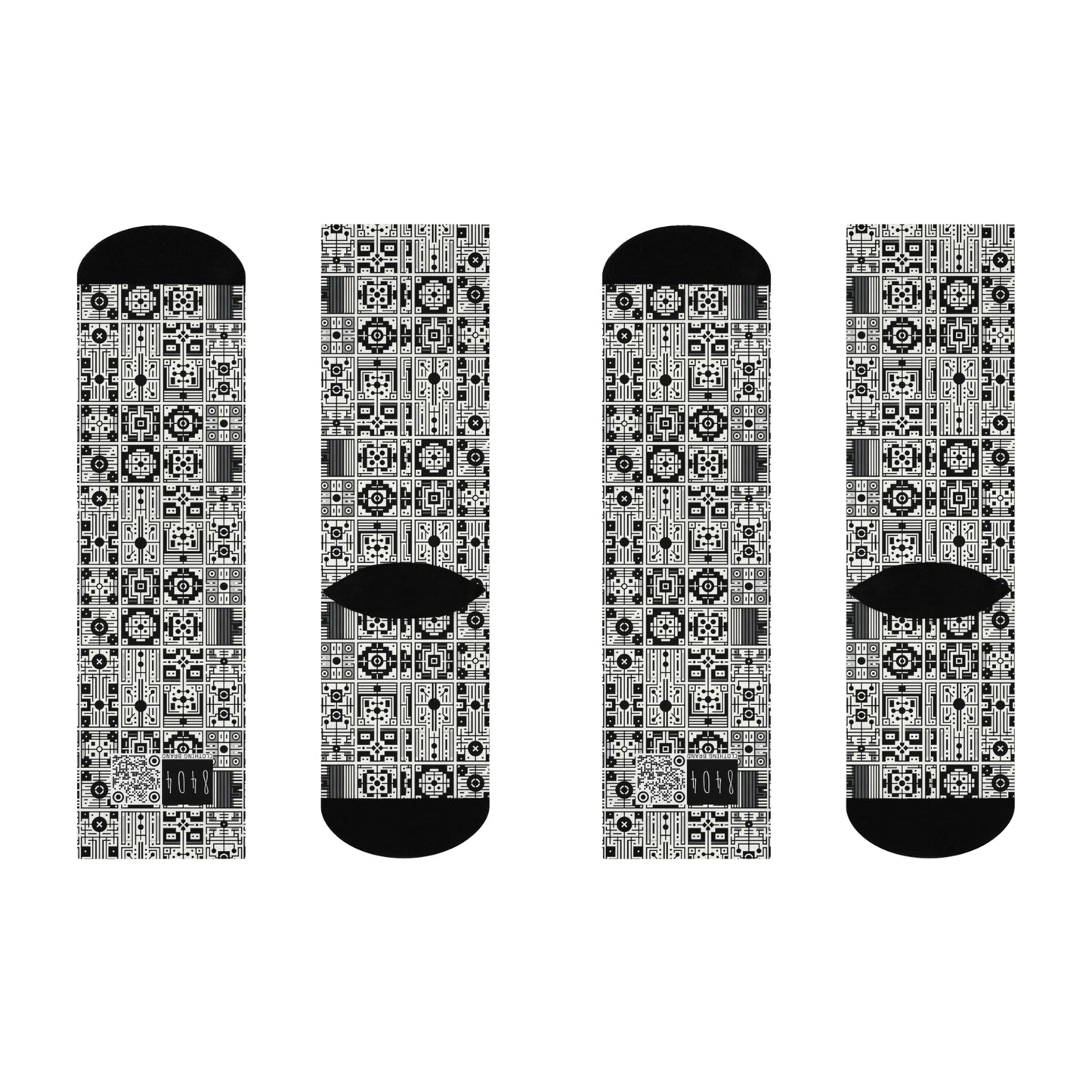 Digital Minimalism Minimalist Tech Cushioned Crew Socks - 8404 Design-55