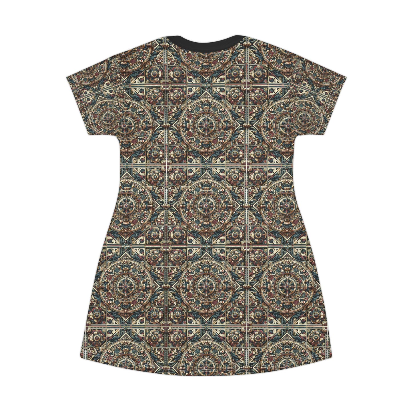 Urban Renaissance Historical Fusion With Street Edge T-Shirt Dress - 8404 Design-57
