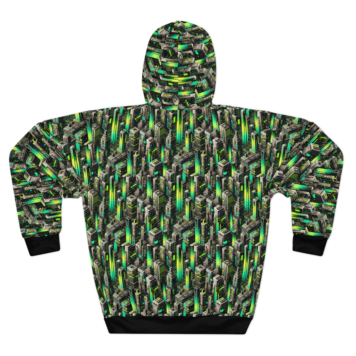 Digital Rebellion Tech-Forward Streetwear Pullover Hoodie - 8404 Design-63