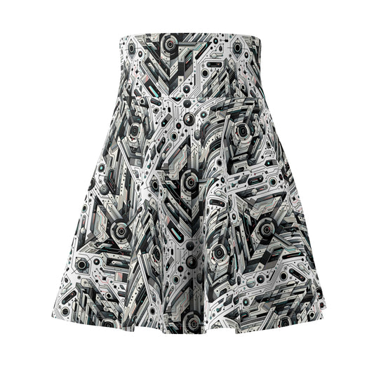 Tech-Infused Streetwear Tech-Forward Minimalism Women's Skater Skirt - 8404 Design-51