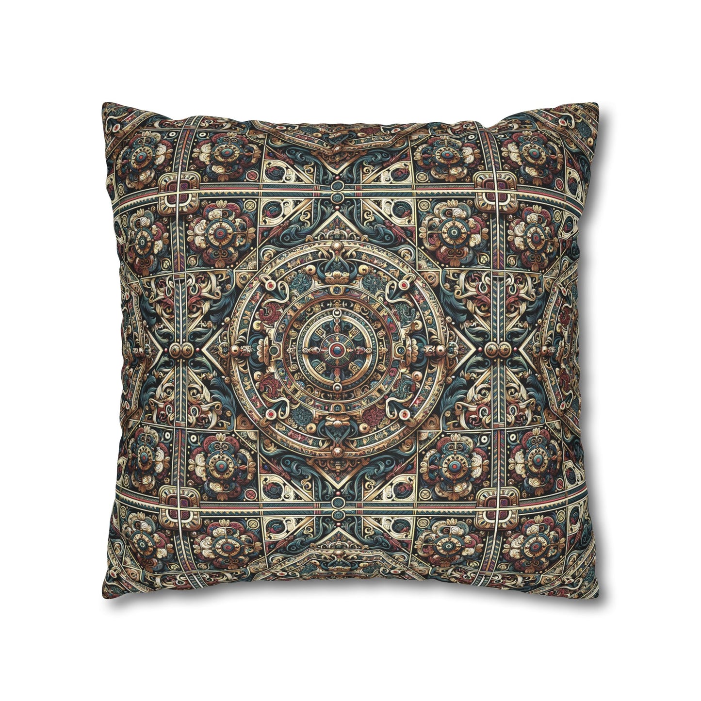 Urban Renaissance Historical Fusion With Street Edge Spun Polyester Square Pillowcase - 8404 Design-57