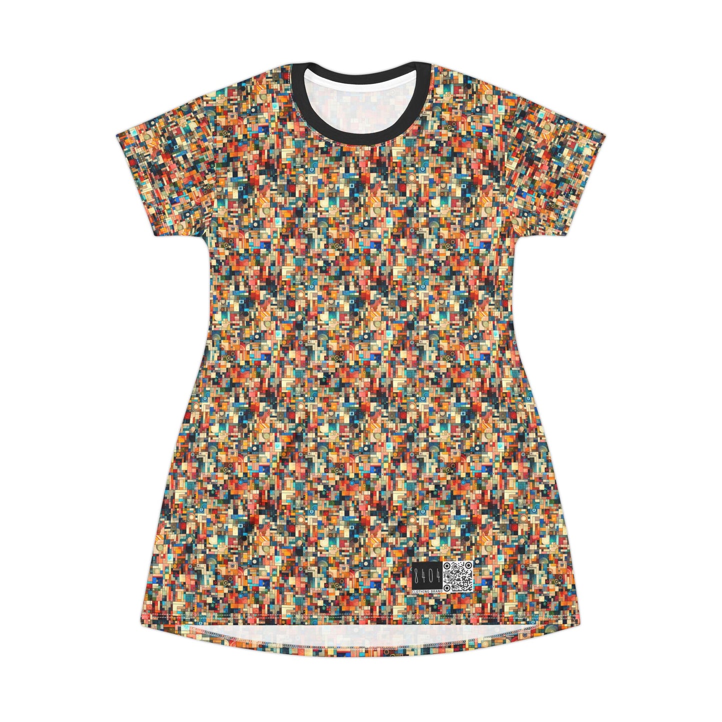 Digital Artistic Expression Artistic Streetwear T-Shirt Dress - 8404 Design-46
