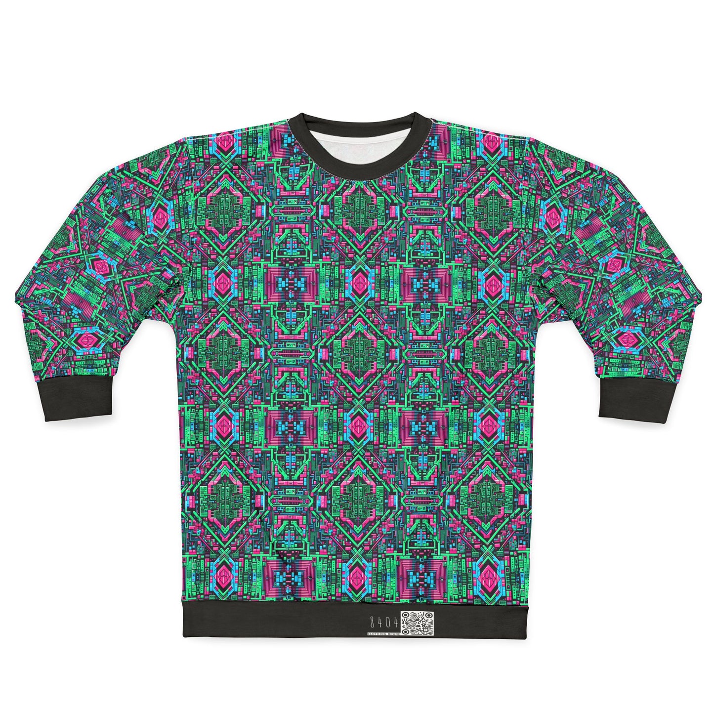 Digital Glitch Vibes Tech-Inspired Streetwear Sweatshirt - 8404 Design-71
