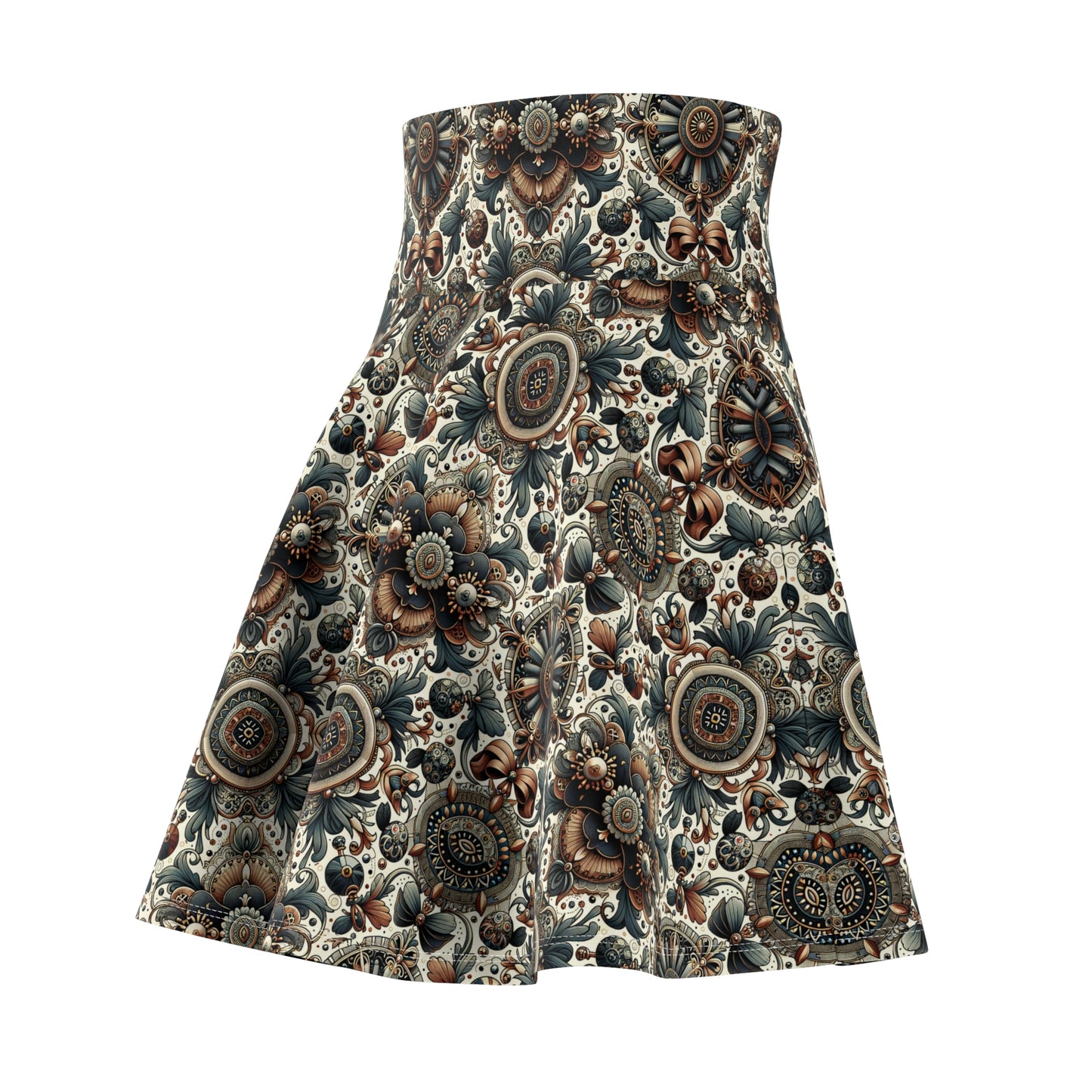 Neo-Dandyism Modern Dandy Streetwear Women's Skater Skirt - 8404 Design-51