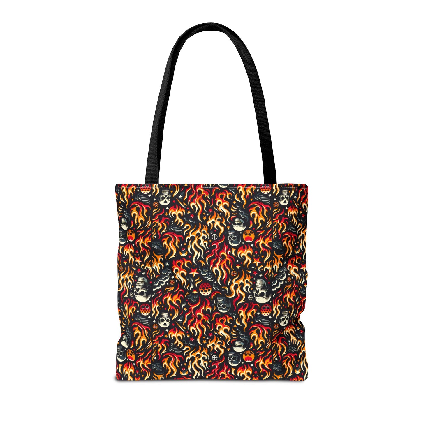 Flame Graphics Maximalist Streetwear Tote Bag - 8404 Design-76
