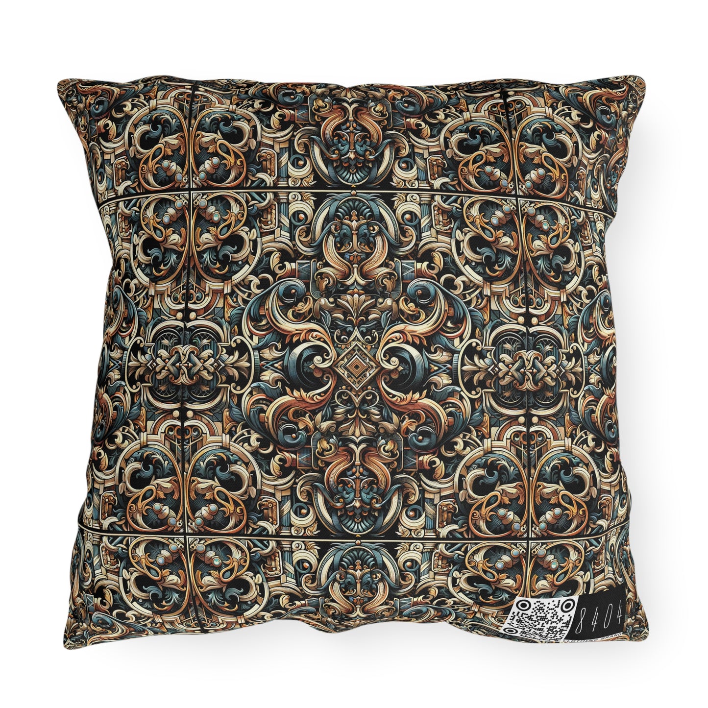 Urban Renaissance Historical Fusion With Street Edge Outdoor Pillow - 8404 Design-59