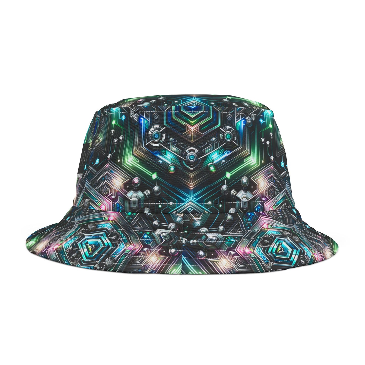 Tech-Infused Futurism Futuristic Tech Bucket Hat - 8404 Design-63