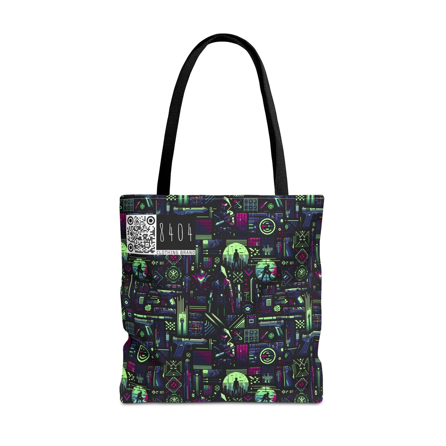 Tech Noir Futuristic Cyberpunk Tote Bag - 8404 Design-63