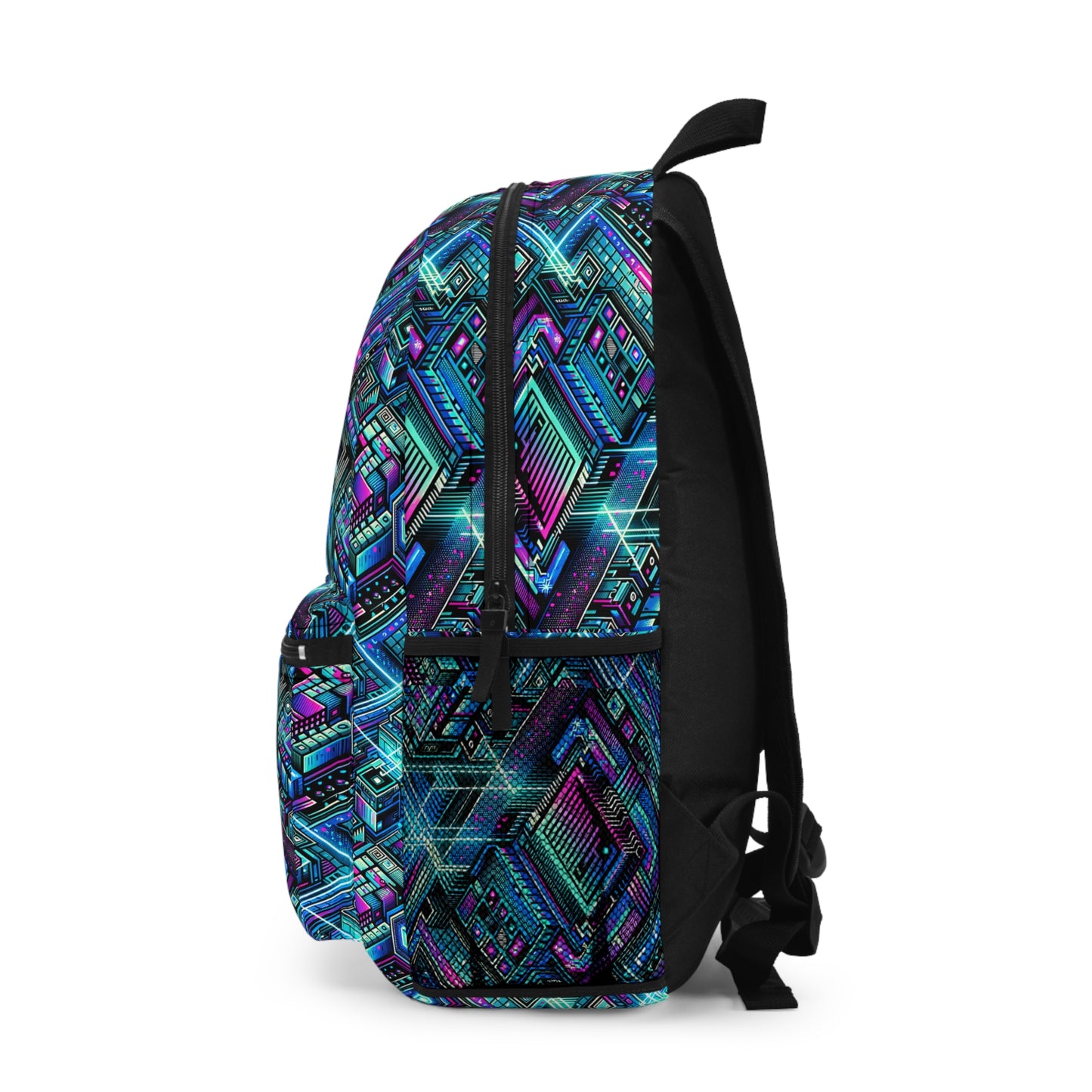Digital Dreamland Futuristic Tech Aesthetic Backpack - 8404 Design-42