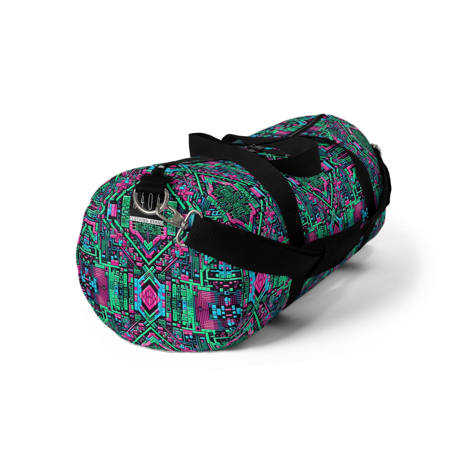 Digital Glitch Vibes Tech-Inspired Streetwear Duffel Bag - 8404 Design-71