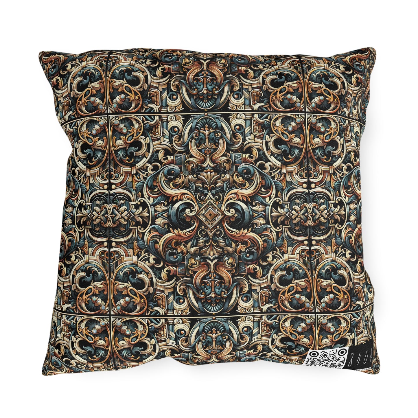 Urban Renaissance Historical Fusion With Street Edge Outdoor Pillow - 8404 Design-59