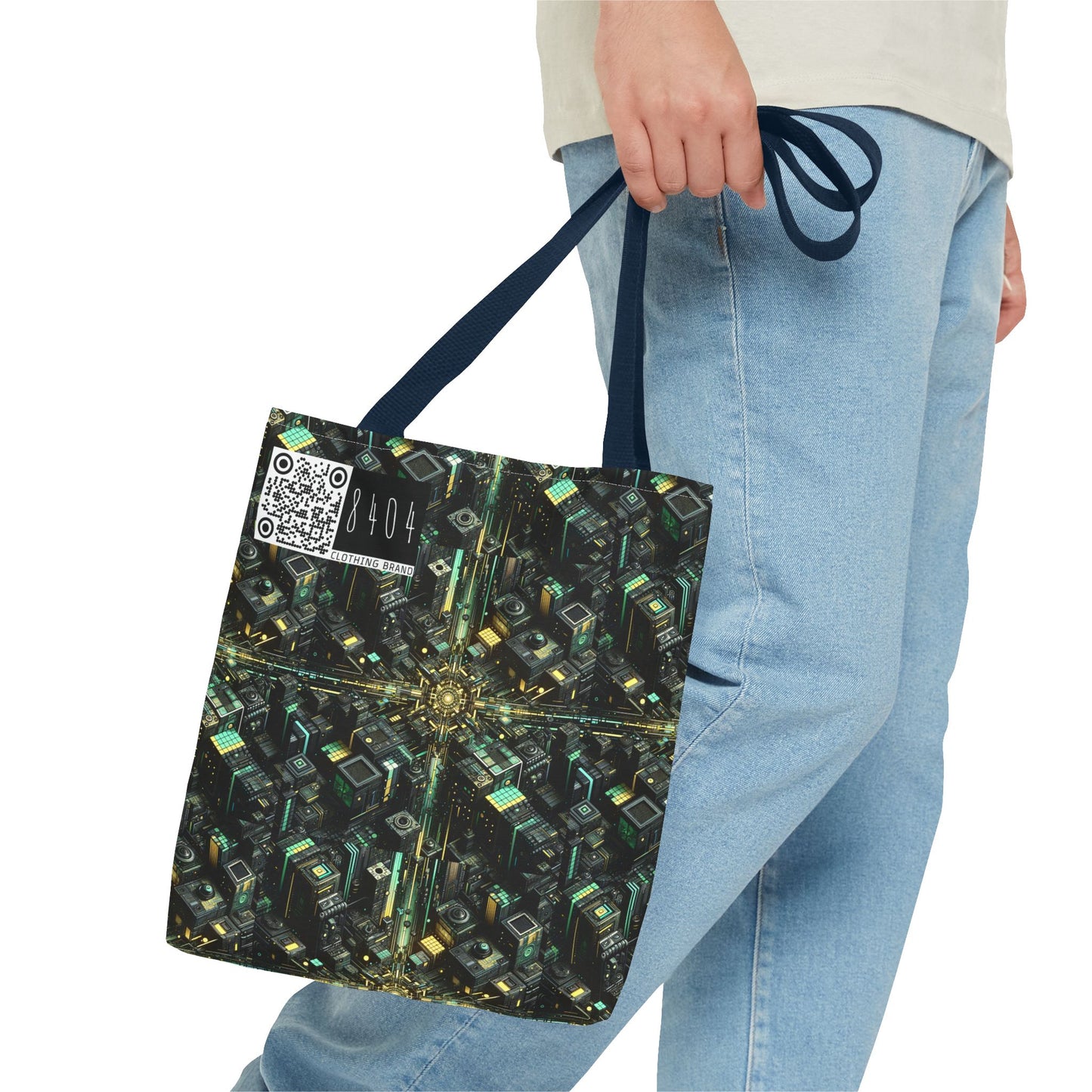 Tech Noir Graphics Tech-Inspired Streetwear Tote Bag - 8404 Design-66