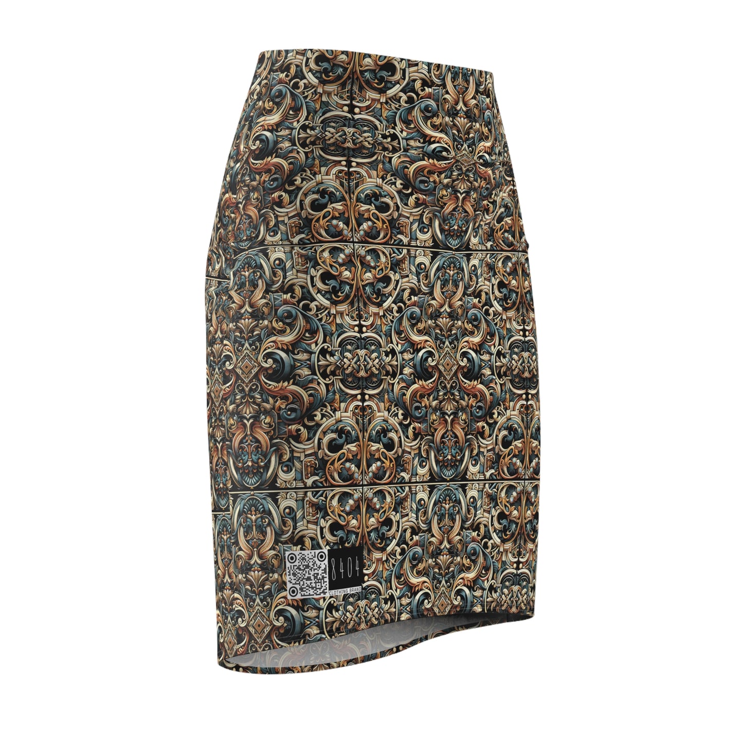 Urban Renaissance Historical Fusion With Street Edge Women's Pencil Skirt - 8404 Design-59