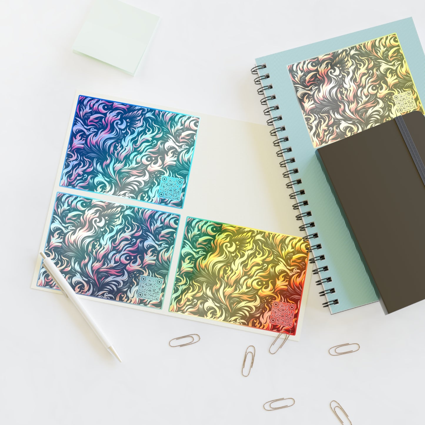 Fire & Flames Bold Streetwear Statement Sticker Sheets - 8404 Design-55