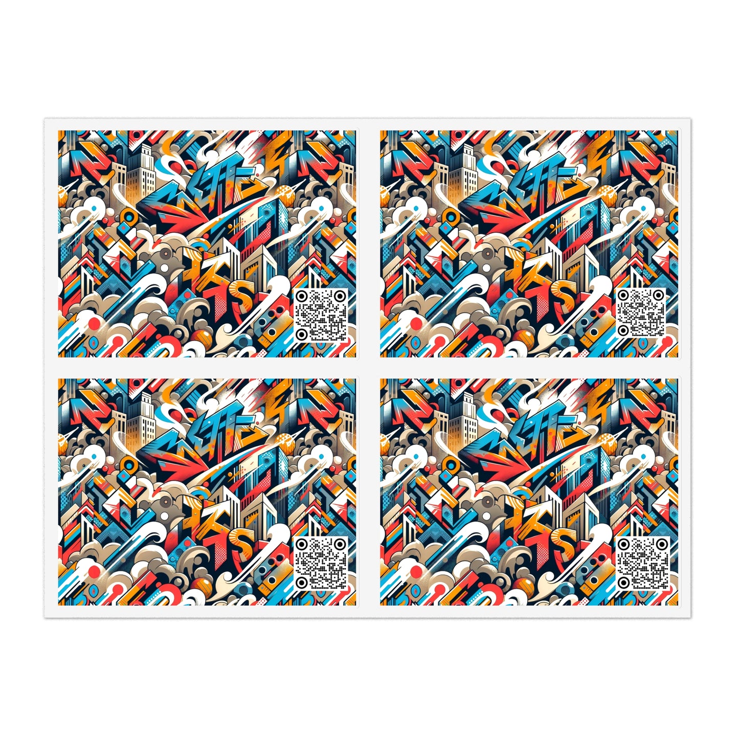 Neo-Traditional Street Art Modern Street Art Fusion Sticker Sheets - 8404 Design-44