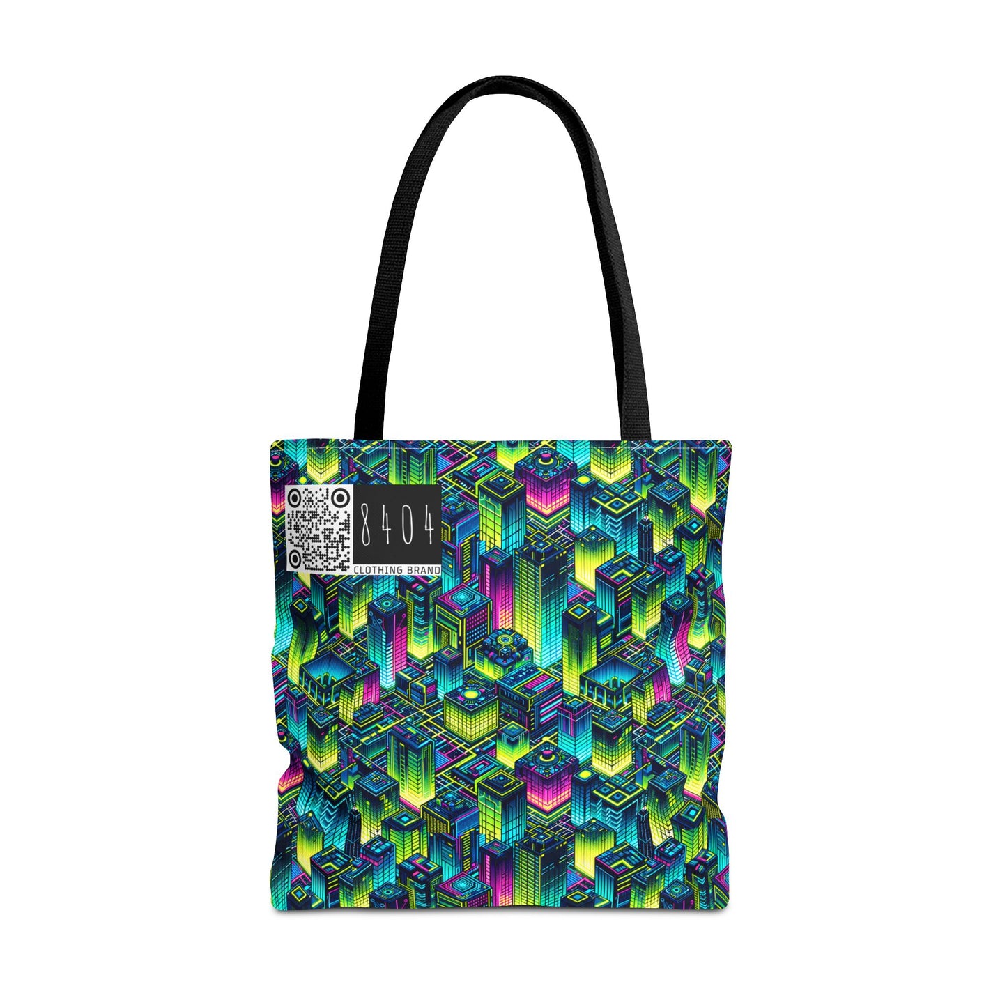 Tech-Infused Neon Tech-Forward Streetwear Tote Bag - 8404 Design-65