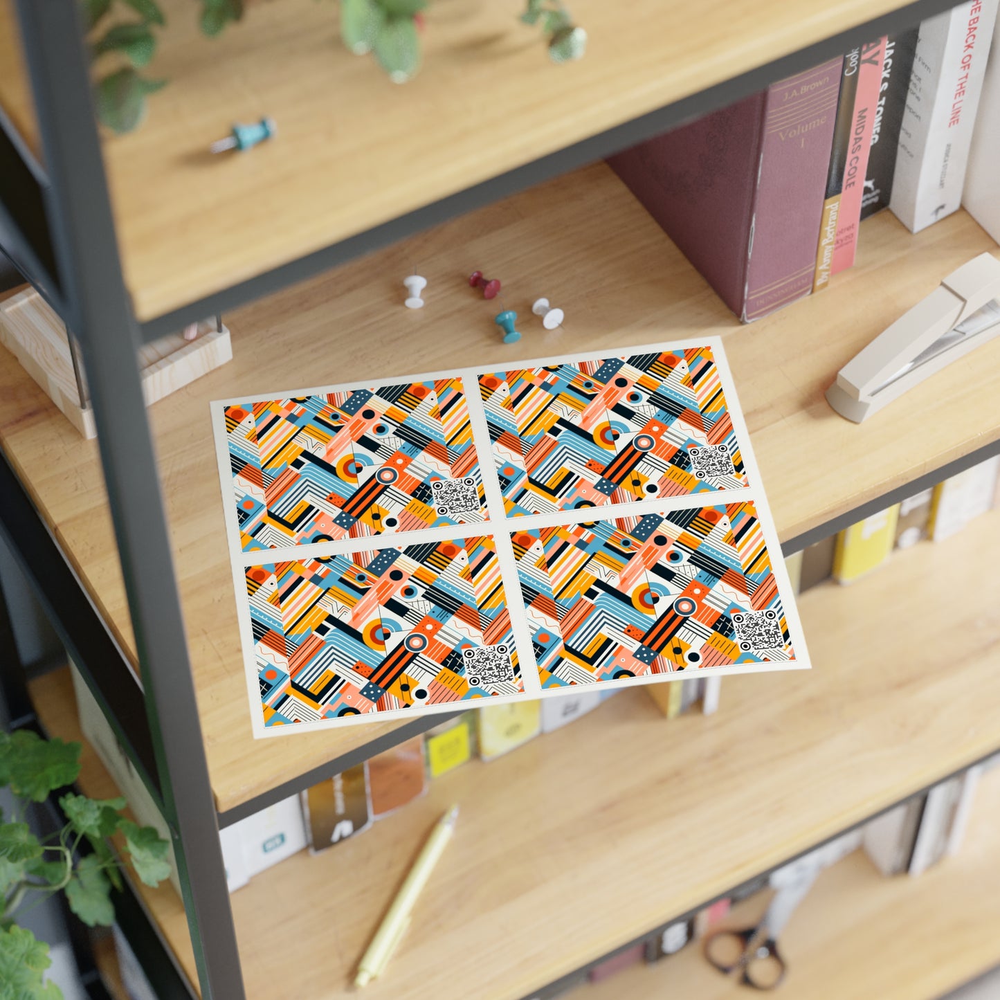 Abstract Graphic Art Modern Artistic Expression Sticker Sheets - 8404 Design-54