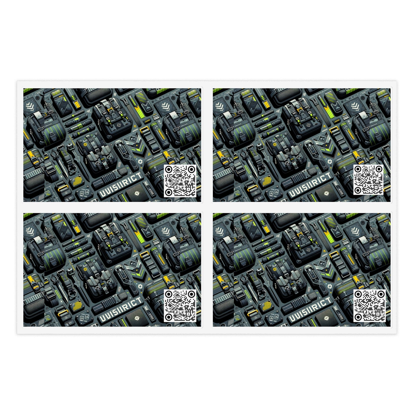 Tech Utility Streetwear Futuristic Tech-Forward Sticker Sheets - 8404 Design-47
